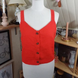 Débardeur rouge, kiabi, taille L
