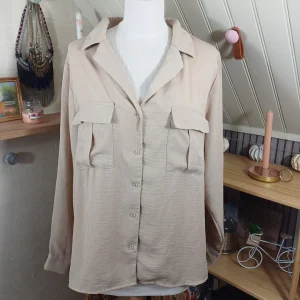 Chemise beige, kiabi, taille XL