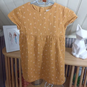 Robe camel à motifs, Little cigogne, taille 3 ans
