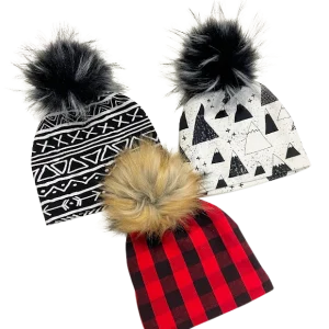 Tuques à pompon 6 - 24 mois