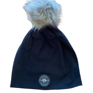 Tuque en jersey doublée en micropolaire  NOIR