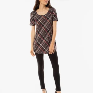 Tunique semi-ajustée à manches courtes