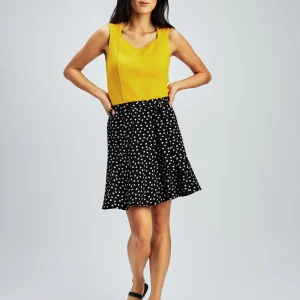 Jupe midi évasée en tricot