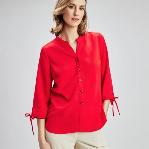 Blouse à manches 3/4 avec boutons