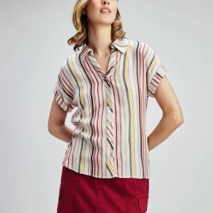 Blouse à manches courtes avec boutons