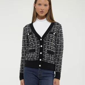 Cardigan court à manches longues