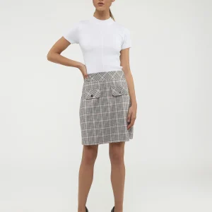 Jupe courte ligne A en tricot