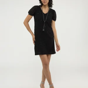 Robe courte droite en tricot