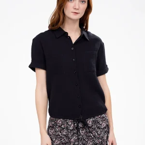 Blouse à manches courtes avec boutons