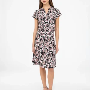 Jupe midi évasée en tricot