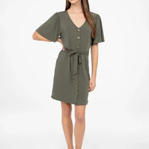 Robe courte droite en tricot