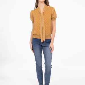 Blouse à manches courtes avec boutons