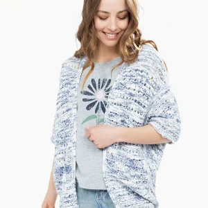 Cardigan en maille chinée