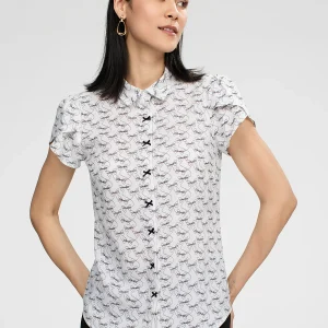 Blouse à manches courtes avec boutons
