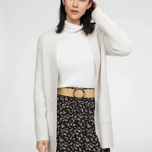 Cardigan en tricot ouvert à manches longues