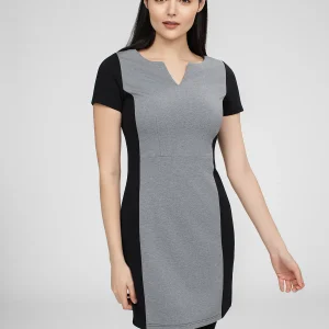 Robe midi ligne A en tricot