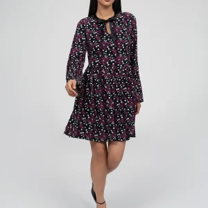 Robe courte évasée en tricot