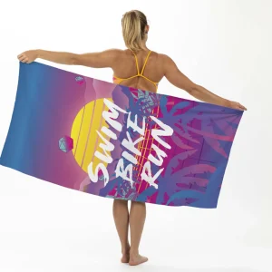 Serviette microfibre - SWIM BIKE RUN Sunset