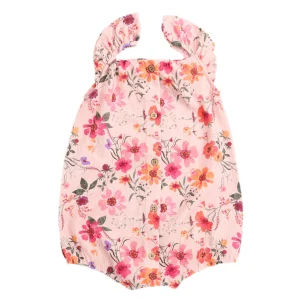 Barboteuse fleurie Rose