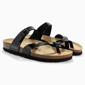 Sandales Diane Noir à Entre-Doigts