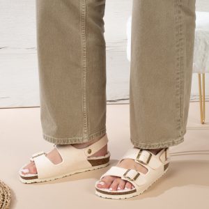 Sandales Achille Blanc Cassé Multi-Brides