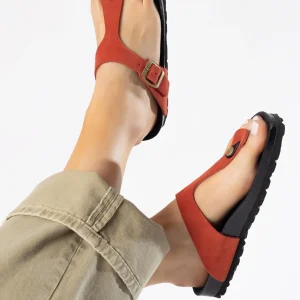 Sandales Mercure Orange à Entre-Doigts