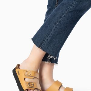 Sandales Jalon Camel à Plateforme