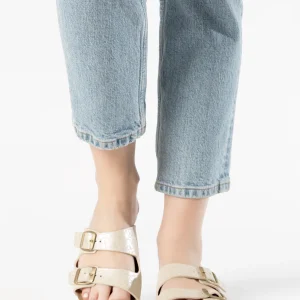 Sandales 2 Brides Astrakan Beige