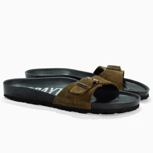 Sandales Zephyr Kaki en Cuir Suédé