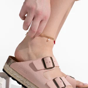 Sandales Alcee Pêche en Cuir Suédé