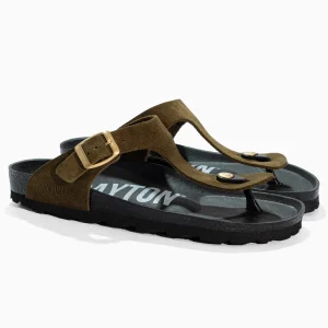 Sandales Mercure Kaki en Cuir Suédé