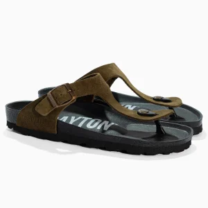 Sandales Mercure Kaki en Cuir Suédé