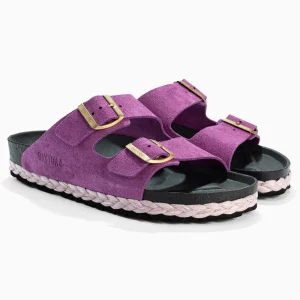 Sandales Benalla Violet en Cuir Suédé