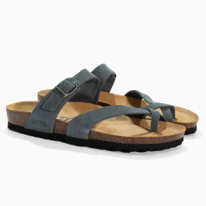 Sandales Diane Gris en Cuir Suédé