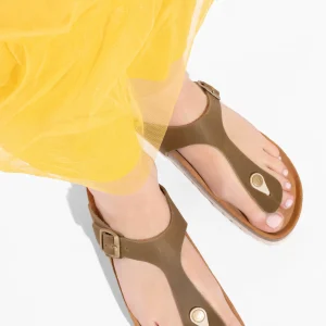 Sandales Mercure Kaki en Cuir