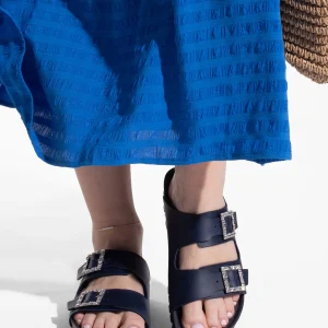 Sandales Strass Atlas Bleu marine