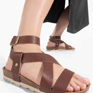 Sandales Mykonos Marron en Cuir