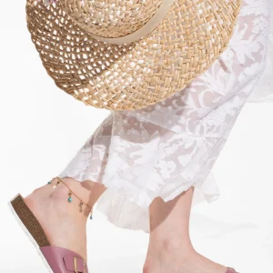 Sandales Zephyr Rose en Cuir