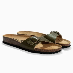 Sandales Zephyr Kaki en Cuir