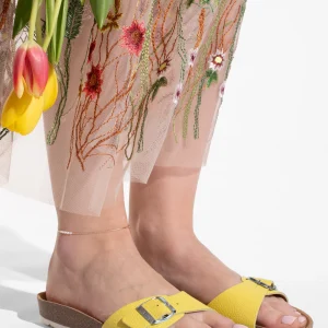 Sandales Zephyr Jaune en Cuir