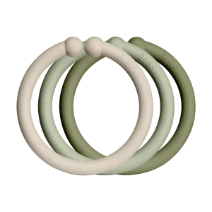 Anneaux Bibs VANILLE/SAUGE/OLIVE