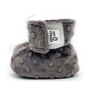 Pantoufle à velcros Gris