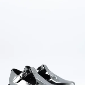 iman - salomé cuir miroir acier - pointure 37 - modèle unique