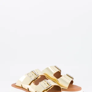 joan - sandale cuir miroir platine