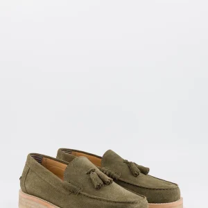 lily - mocassin daim kaki - pointure 38 - modèle unique