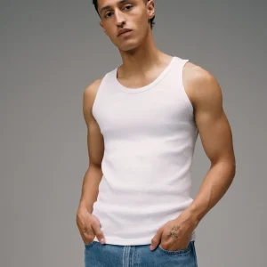 Débardeur Homme Marcel Signature - Blanc