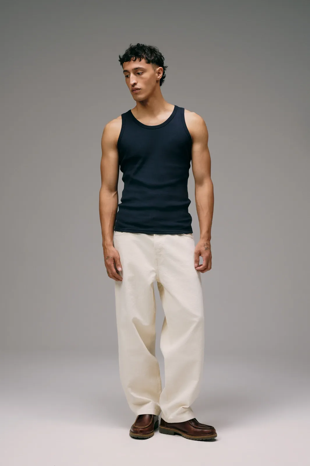 Débardeur Marcel Signature - Bleu Marine – Image 4