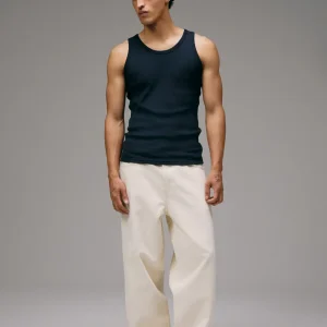 Débardeur Homme Marcel Signature  - Bleu Marine