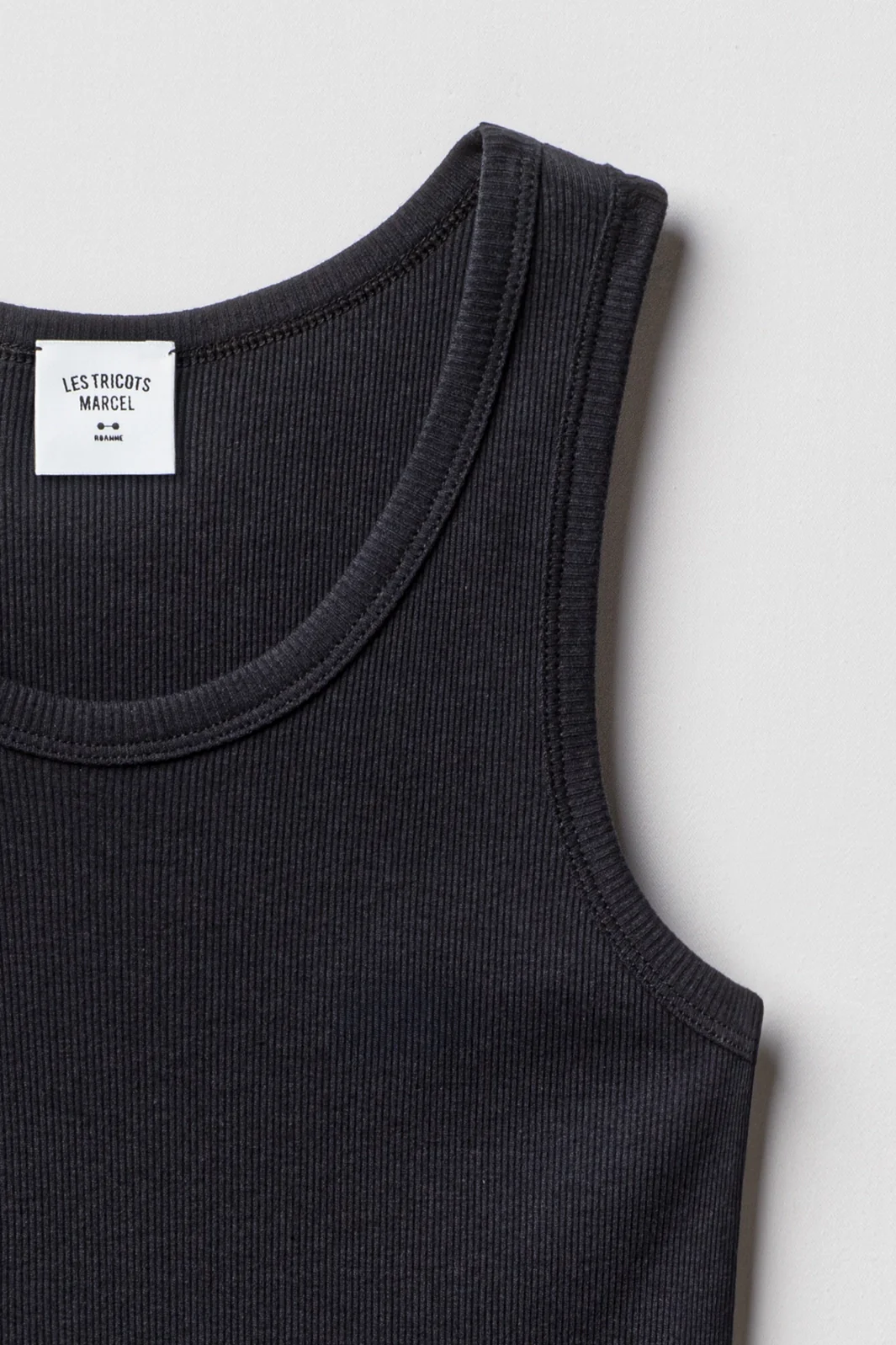 Débardeur Marcel Signature - Noir Charbon – Image 2