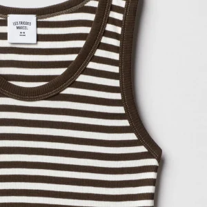 Débardeur Homme Marcel Marinière - Kaki Ecru